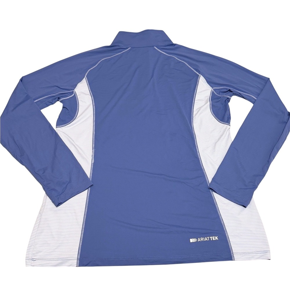 Ariat Womens Tri Factor 1/4 Zip Baselayer Blue Saga Heat Series Icefil XL NWT - Picture 8 of 9